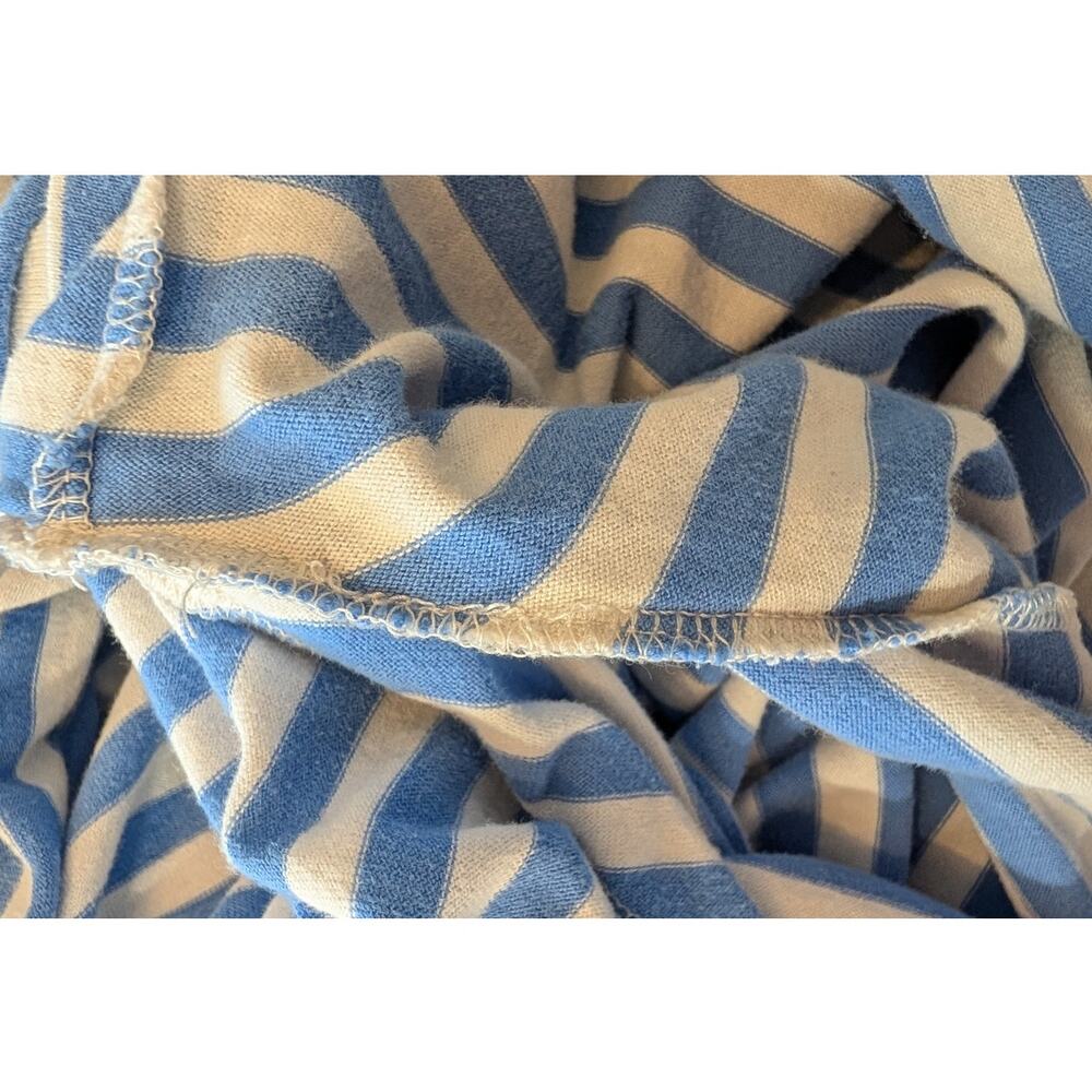 Comme des Garçons PLAY Striped Long Sleeve Cotton Shirt Blue White Heart XL - Picture 9 of 9